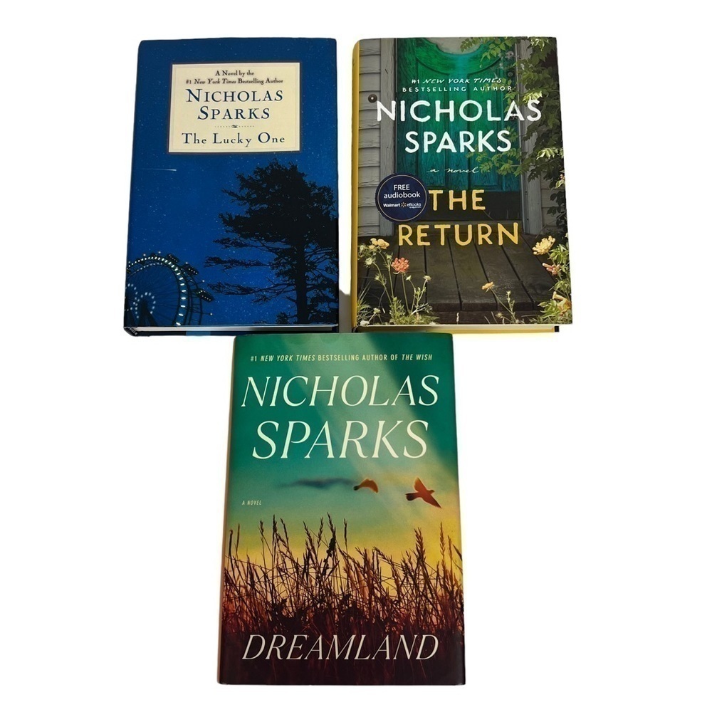 Nicholas Sparks Books/Novels Lot/3 Hardcover W/Dust Jackets Family Life/Romance